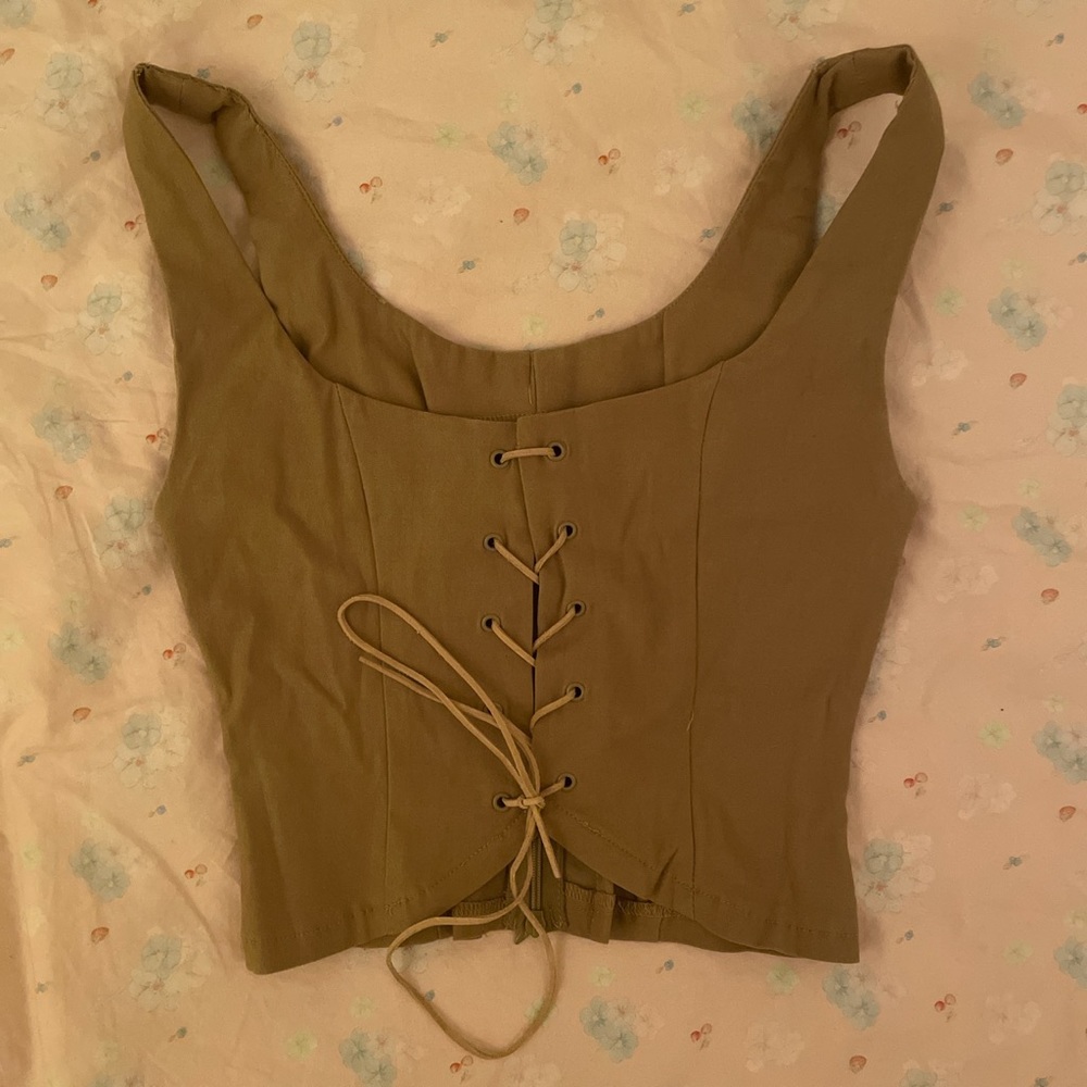 Motel Rocks tie up corset top